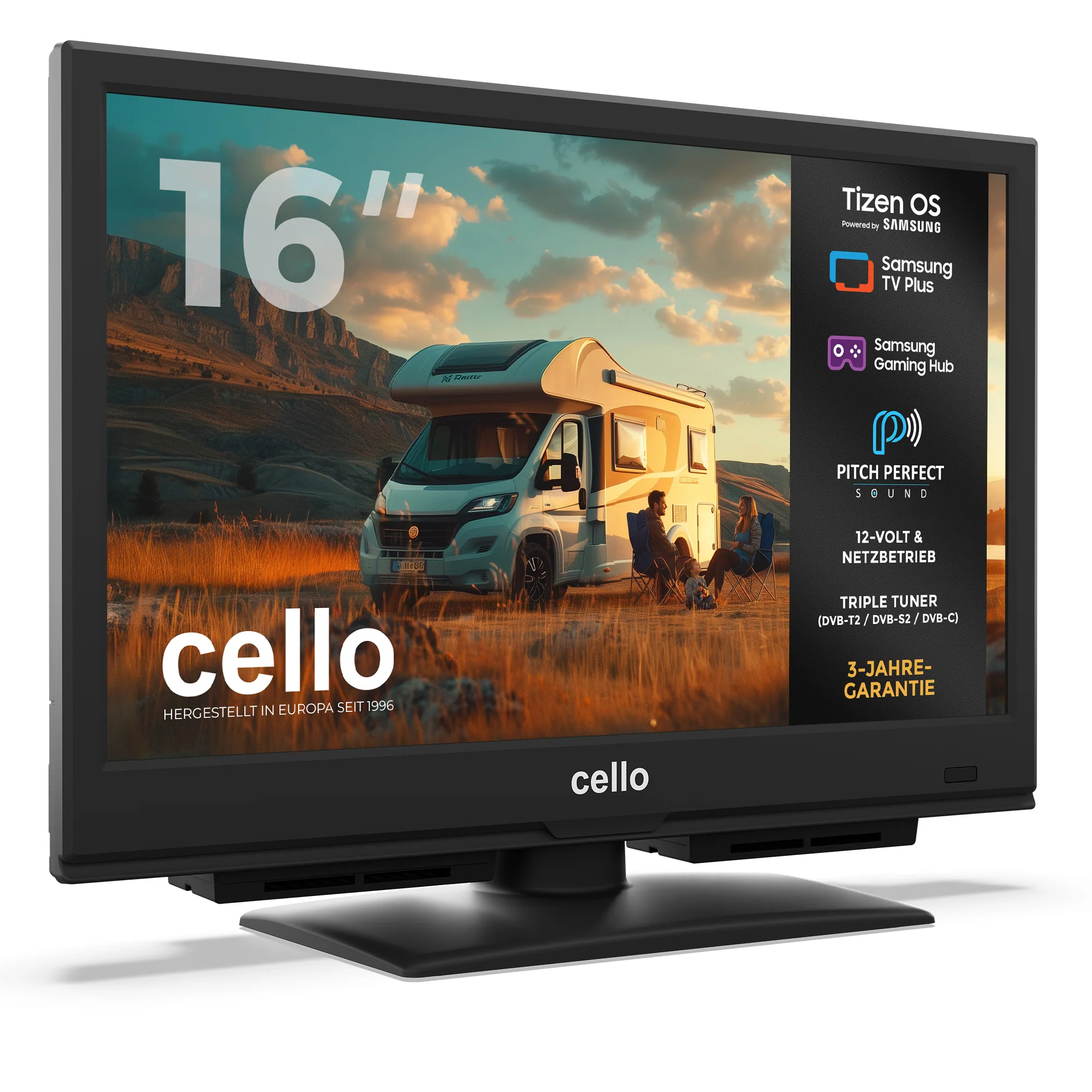 16 inch Smart Samsung Plus 12-Volt Traveller TV with Pitch Perfect Speakers (DE) - Image 2