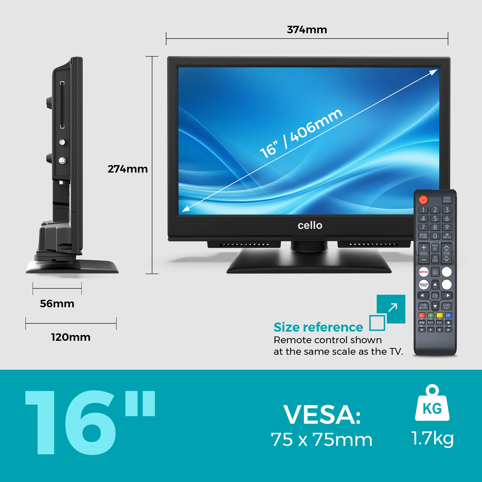 16 inch Smart Samsung Plus TV with Pitch Perfect Sound - Image 4