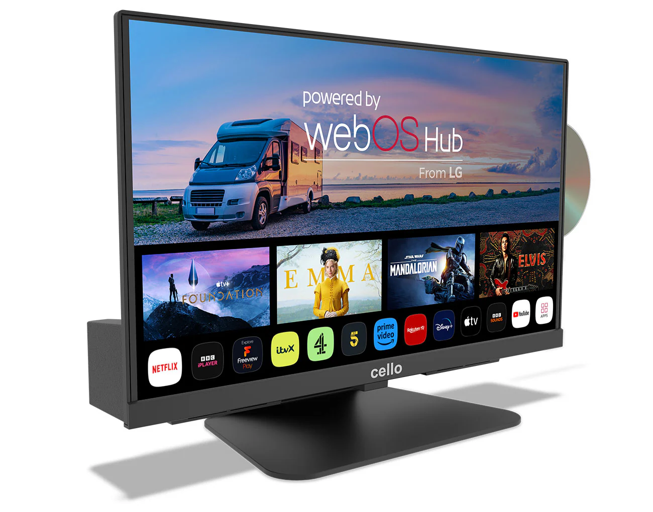 19″ Smart WebOS 12-Volt TV with DVD & Perfect Pitch Sound (FR) - Image 2