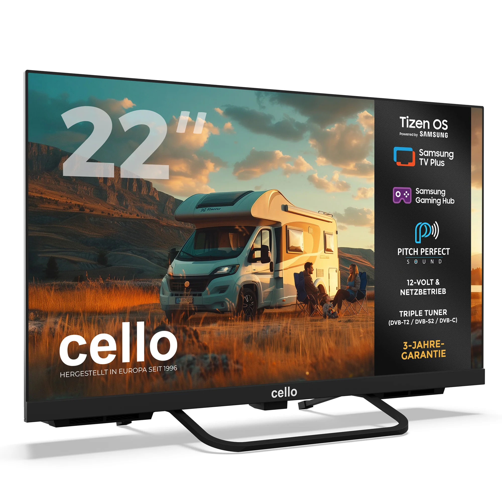 22 inch Smart Samsung Plus 12-Volt Traveller TV with Pitch Perfect Speakers (DE) - Image 2