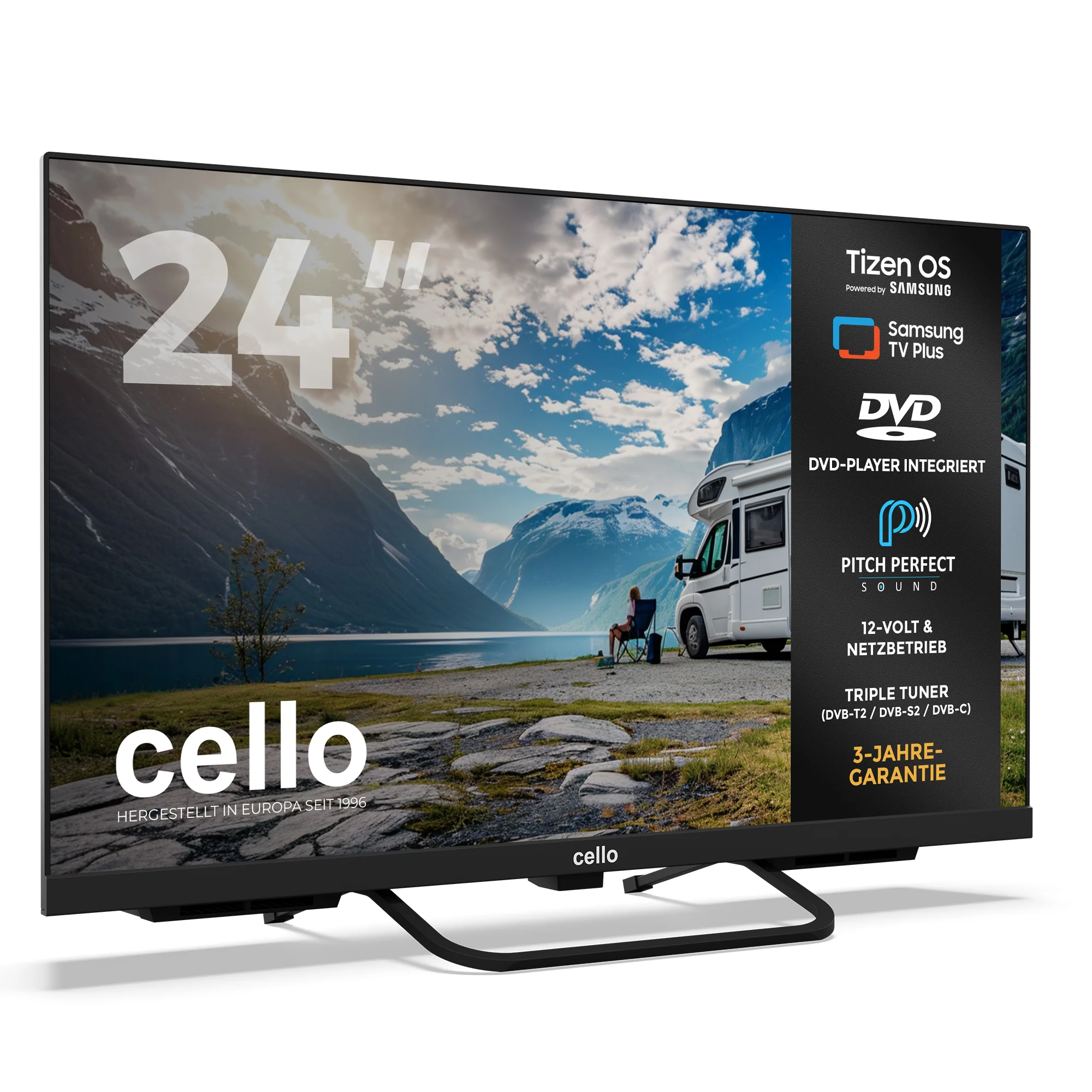 24 inch Smart Samsung Plus 12-Volt Traveller TV with DVD Player (DE) - Image 3