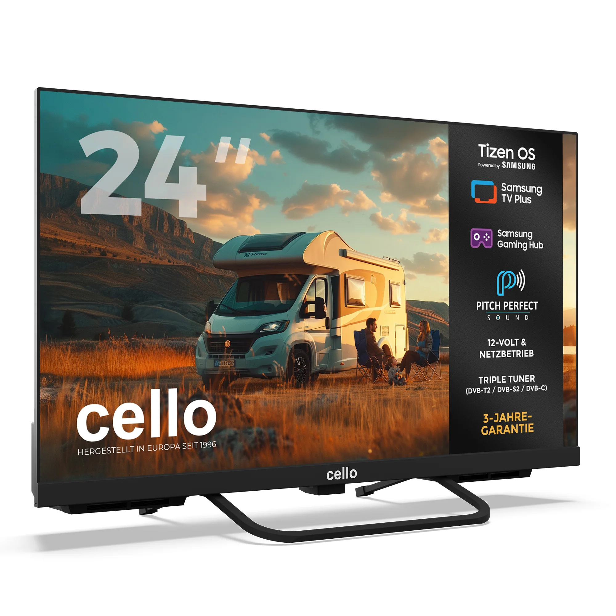 24 inch Smart Samsung Plus 12-Volt Traveller TV with Pitch Perfect Speakers (DE) - Image 2