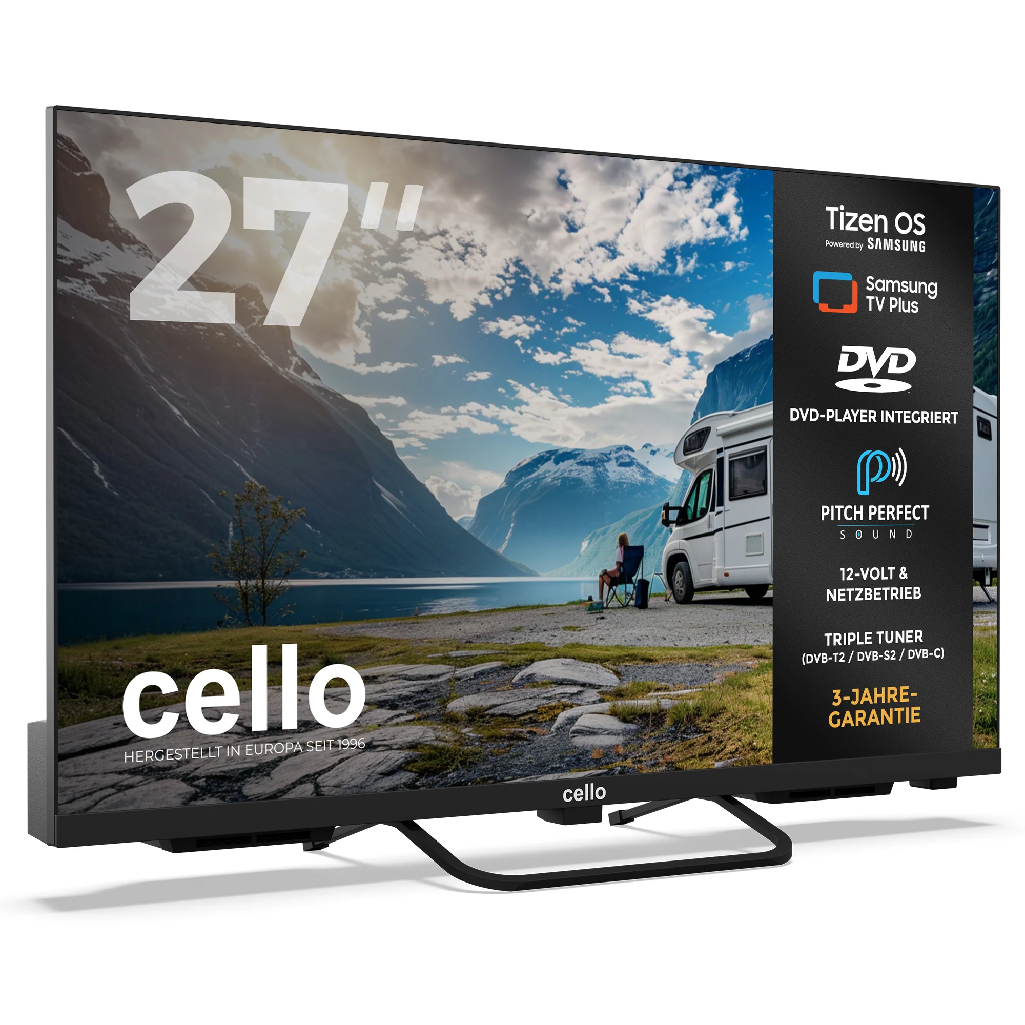 27 inch Smart Samsung Plus 12-Volt Traveller TV with DVD Player (DE) - Image 2