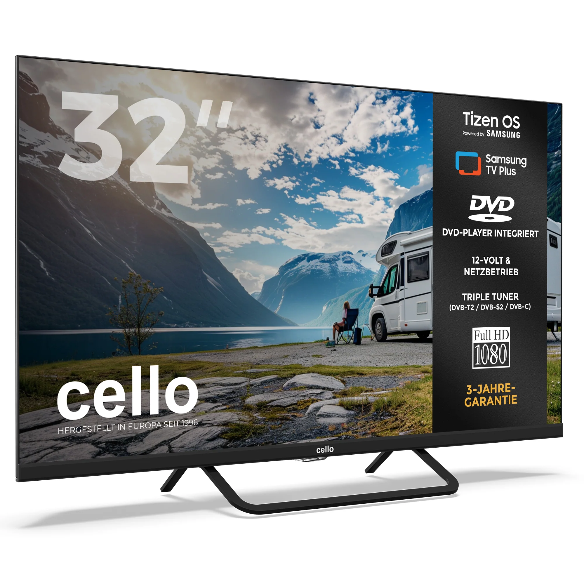 32 inch Smart Samsung Plus 12-Volt Traveller TV with DVD Player (DE) - Image 2
