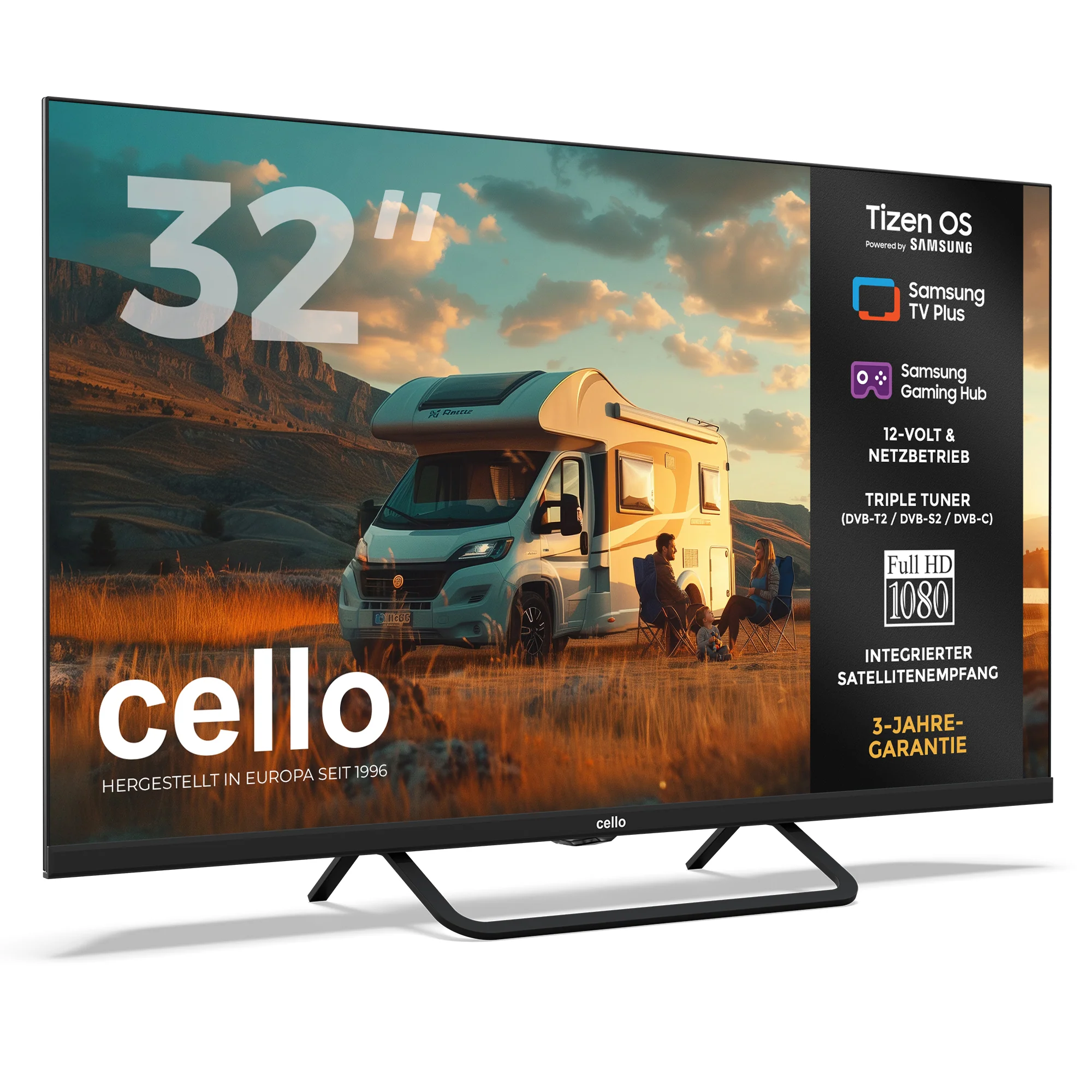 32 inch Smart Samsung Plus 12-Volt Traveller TV with Frameless Bezel (DE) - Image 2
