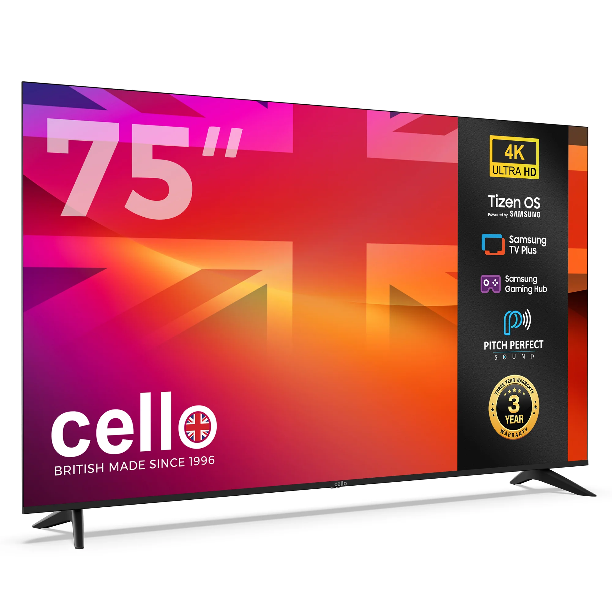 75 inch Smart 4K UHD Samsung Plus TV with Frameless Bezel - Image 5