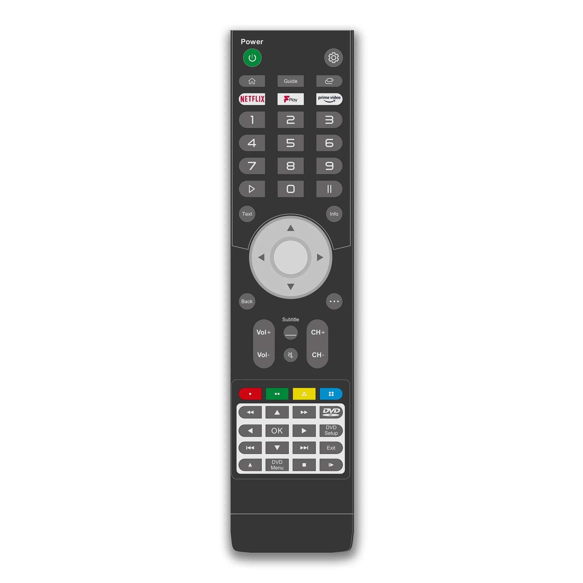 Replacement WebOS Smart TV with DVD Remote Control (DE)
